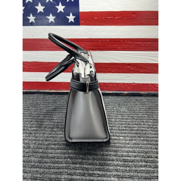 Kate Spade Staci Colorblock Medium Satchel Nimbus Tote Purse Gray Grey - Picture 3 of 12